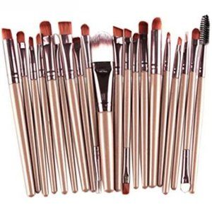 New 20pcs Professional Makeup Brush Set Nude